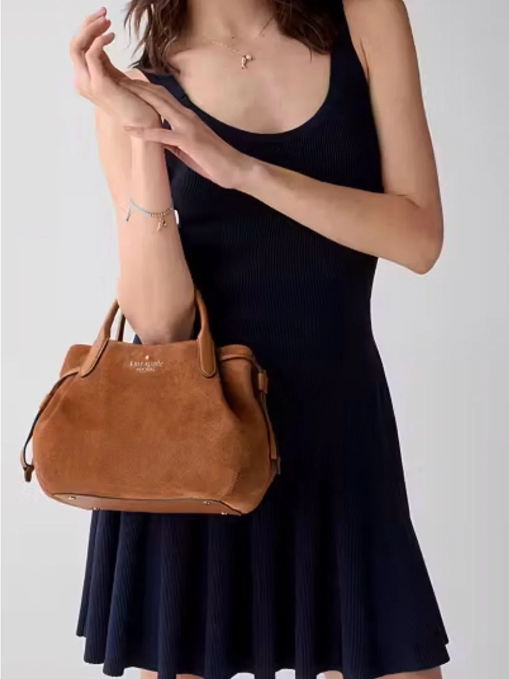 Kate Spade Suede in Color: Gingerbread, Small Dumpling New